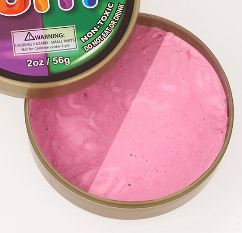 A close up of an open container of heat sensitive putty.
