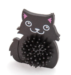 A black catcupine hedge ball.