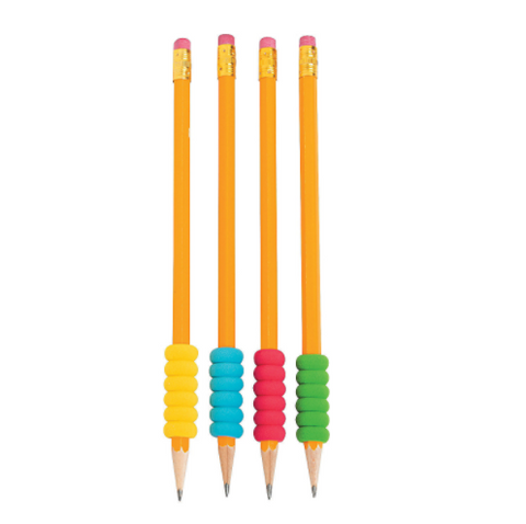 Foam Bumpy Pencil Grips on pencils