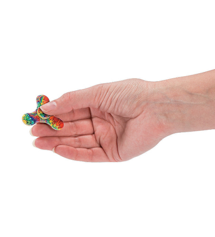 Rainbow mini spinner in a person's hand