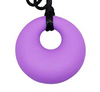 Purple round chewable necklace