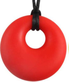 Red round chewable necklace