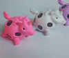 Water-Bead Filled Unicorn Squishies up close. Pink, white, and purple are shown.